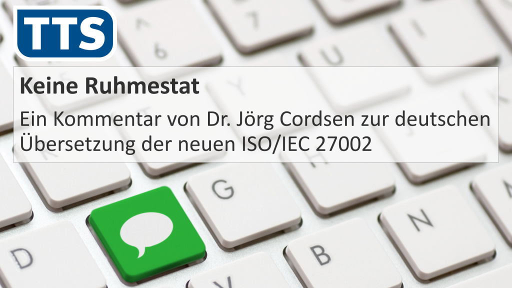 Kommentar zur deutschen Übersetzung der ISO/IEC 27002