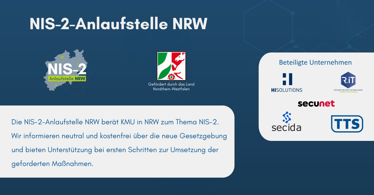 NIS2-Anlaufstelle NRW - TTS ist Teil des Beraterteams