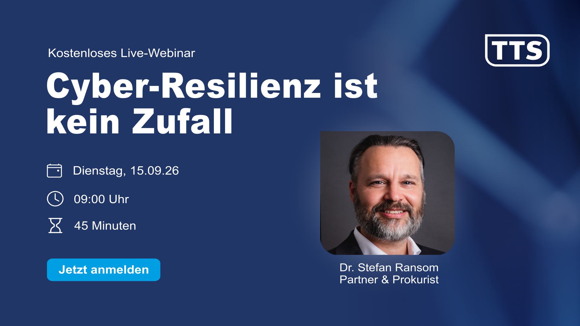Webinar: Cyber Resilienz ist kein Zufall