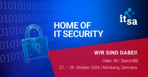 Wir sind vom 27. bis 29. Oktober 2026 auf der it-sa!
